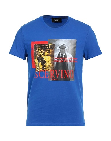 SCERVINO T-Shirt Königsblau 95% Baumwolle, 5% Elastan