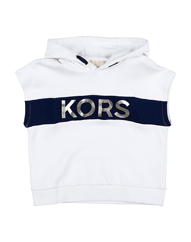 MICHAEL KORS KIDS Hooded track jacket  White 100% Cotton, Elastane