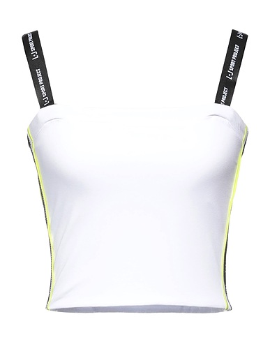 LIU •JO Crop top White 95% Cotton, 5% Elastane