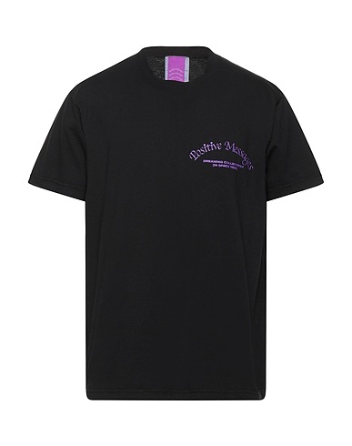 POSITIVE MESSAGES T-shirt Nero 100% Cotone, Cotone riciclato
