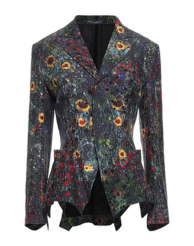 YOHJI YAMAMOTO Blazer Black 100% Silk, Cupro