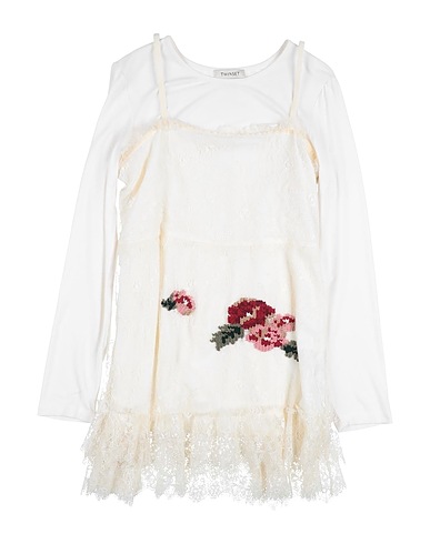 TWINSET T-shirt Ivory 100% Polyamide, Polyester, Viscose, Elastane