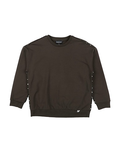 EMPORIO ARMANI Sweatshirt Military green 95% Cotton, 5% Elastane