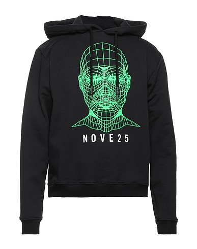 VISION OF SUPER Hooded track jacket  Black 100% Cotton