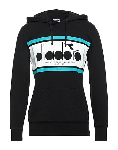 DIADORA Hooded track jacket  Black 100% Cotton