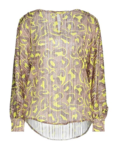 BRAND UNIQUE Top Khaki 98% Polyester, 2% Metallic fiber