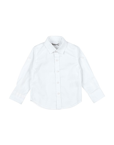 RONNIE KAY Camicia tinta unita Bianco 97% Cotone, 3% Elastan