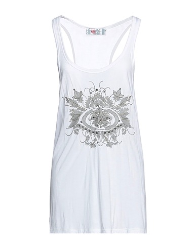 ASH STUDIO PARIS Top Bianco 50% Cotone, 50% Modal