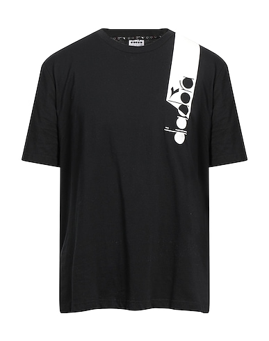 DIADORA T-shirt Black 100% Organic cotton