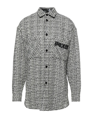 FAITH CONNEXION 柄入りシャツ ホワイト アクリル 39% / コットン 38% / ナイロン 14% / ポリエステル 7% / 金属化ポリエステル 2%