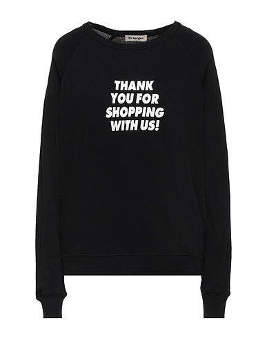 LIV BERGEN Sweatshirt Schwarz 100% Baumwolle