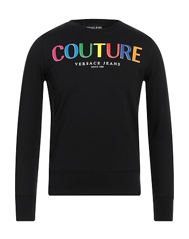 VERSACE JEANS COUTURE Sweatshirt Black 100% Cotton, Elastane