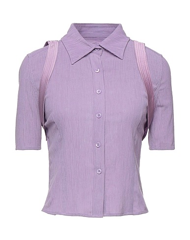 PRIVATE POLICY Camicie e bluse tinta unita Malva 64% Cotone, 36% Poliestere, Seta