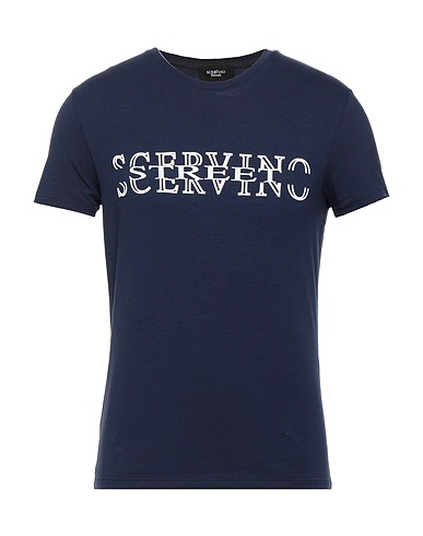 SCERVINO T-shirt Bleu nuit 95% Coton, 5% Élasthanne