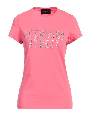 ERMANNO SCERVINO T-shirt Pink 95% Cotton, 5% Elastane