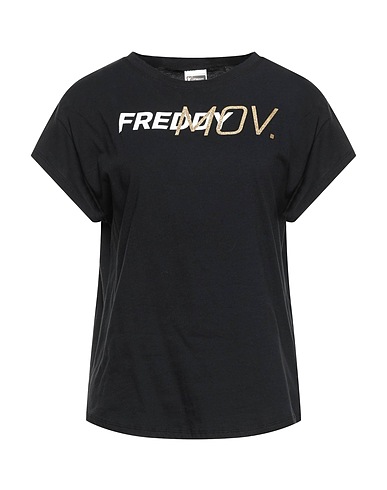 FREDDY T-shirt Black 50% Cotton, 50% Modal