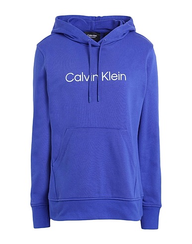 CALVIN KLEIN PERFORMANCE Hooded track jacket  Blue 87% Cotton, 13% Polyester