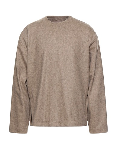 COSTUMEIN Solid colour shirt Khaki 100% Virgin Wool