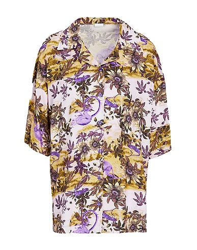 8 by YOOX Floral shirts & blouses Lilac 100% Viscose