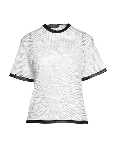 YCH T-shirt Bianco 100% Poliestere, Poliuretano