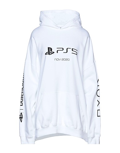 BALENCIAGA Hooded track jacket  White 100% Cotton