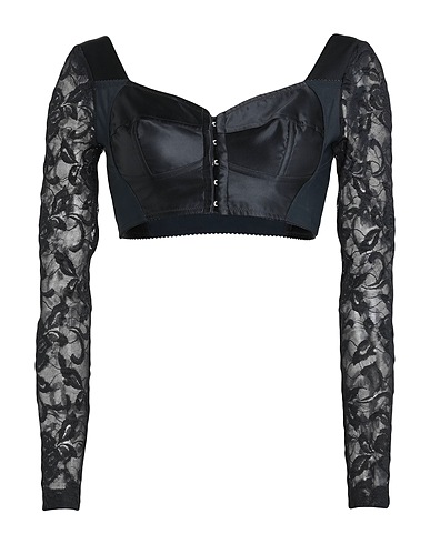 DOLCE&GABBANA TOPWEAR Black 94% Polyamide, 6% Elastane