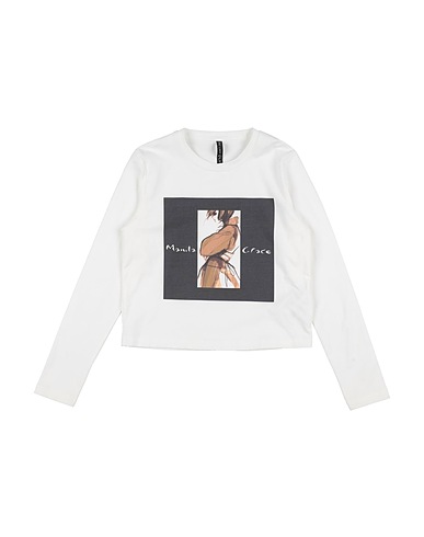 MANILA GRACE T-shirt Ivory 94% Cotton, 6% Elastic fibres