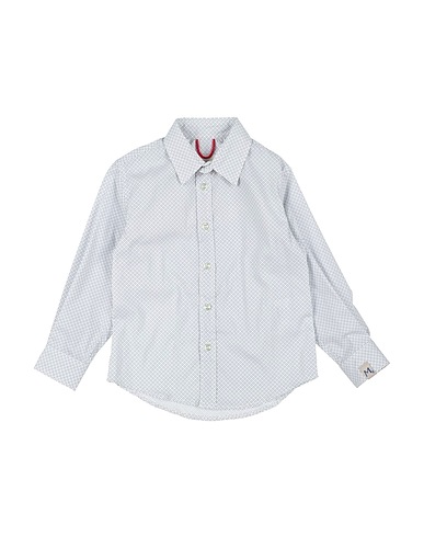 MYTHS Patterned shirt White 72% Cotton, 25% Polyamide, 3% Elastane