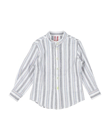 MYTHS Patterned shirt White 54% Cotton, 35% Linen, 11% Polyamide