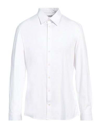 DRYKORN Solid color shirt White 91% Cotton, 9% Elastane