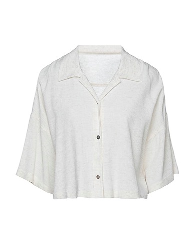 LE 17 SEPTEMBRE Linen shirt Ivory 55% Linen, 45% Cotton
