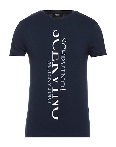 SCERVINO T-shirt Bleu nuit 95% Coton, 5% Élasthanne