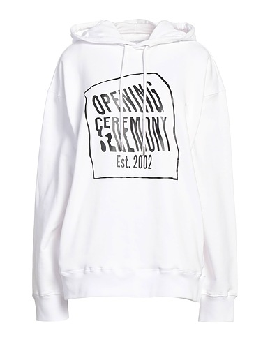 OPENING CEREMONY Hooded sweatshirt White 100% Cotton, Elastane