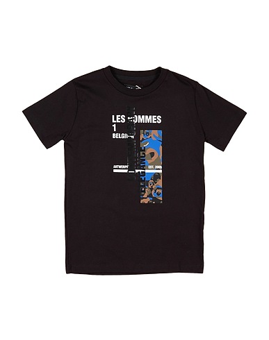 LES HOMMES T-shirt Black 100% Cotton