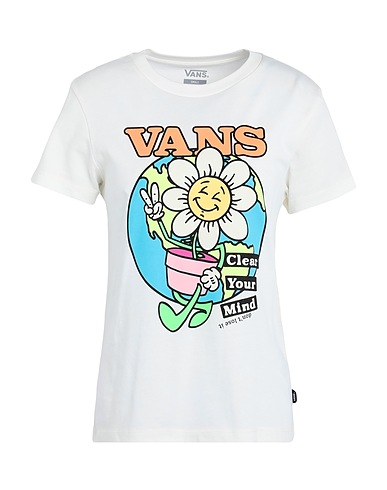 VANS T-Shirt CLEAR MIND
 Elfenbein 100% Baumwolle