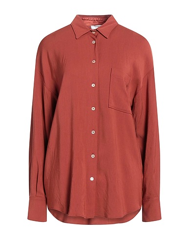FORTE_FORTE Solid colour shirts & blouses Chocolate brown 81% Viscose, 17% Virgin Wool, 2% Elastane