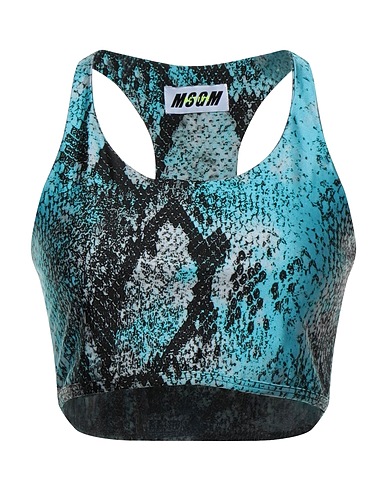 MSGM Crop top Sky blue 80% Polyamide, 20% Elastane