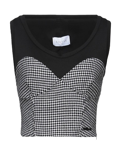 GAëLLE Paris Top Black 45% Cotton, 20% Wool, 20% Acrylic, 10% Polyester, 5% Other Fibres