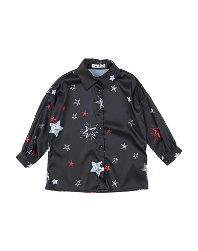 TO BE TOO Patterned shirts & blouses Black 65% Nylon, 30% Polyester, 5% Elastane