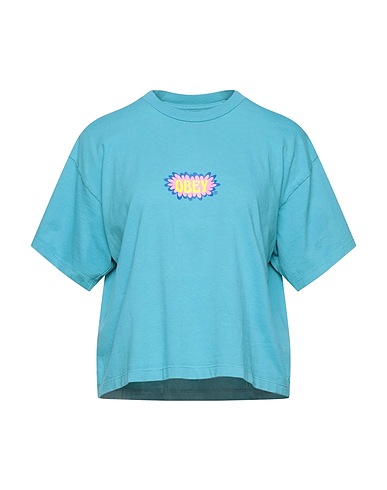 OBEY T-shirt Turquoise 100% Cotton