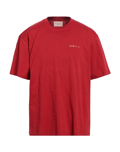 BUSCEMI Basic T-Shirt Red 100% Cotton