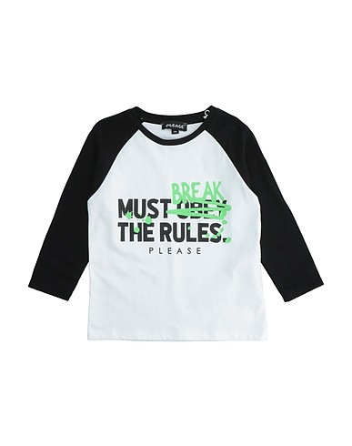 PLEASE T-shirt White 100% Cotton