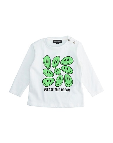 PLEASE T-shirt White 100% Cotton