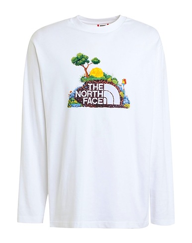THE NORTH FACE T-shirt M HERITAGE LS GR TEE
 White 100% Cotton