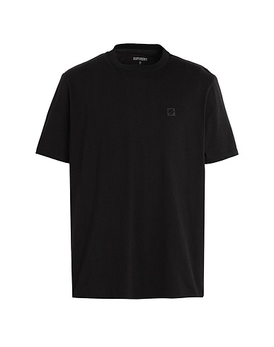 SUPERDRY Camiseta básica Negro 100% Algodón