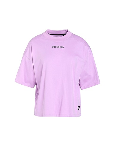 SUPERDRY T-shirt Lilla 100% Cotone