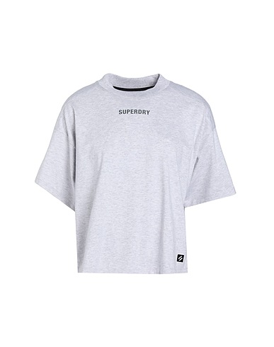 SUPERDRY Basic T-Shirt Hellgrau 57% Baumwolle, 43% Polyester