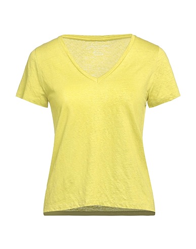 MAJESTIC FILATURES Basic T-shirt Lime green 94% Linen, 6% Elastane