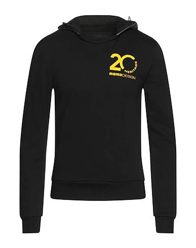 MOMO DESIGN Hooded track jacket  Black 65% Cotton, 35% Polyester, Nylon