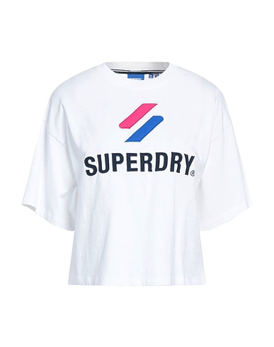 SUPERDRY Crop top Blu 100% Cotone